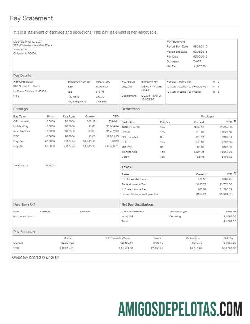 Em branco Modelo de extrato de pagamento da Motorola Mobility LLC em formatos Word e PDF.pdf, 1